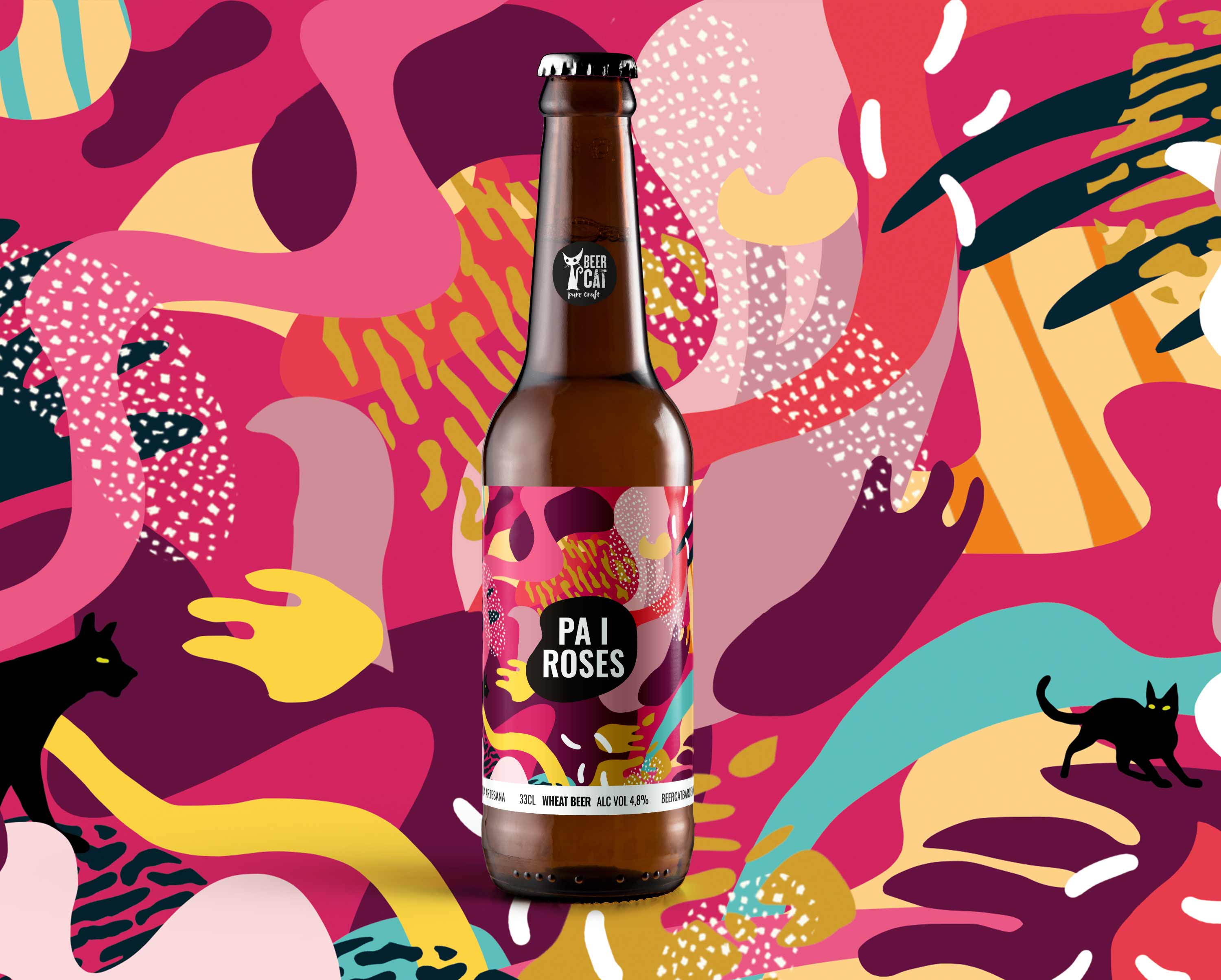 BEERCAT - Il·lustracions i disseny per etiquetes cerveses artesanes pa i roses craftbeer vilafranca penedes disculpi studio angels pinyol - BEERCAT - Il·lustracions i disseny per etiquetes cerveses artesanes