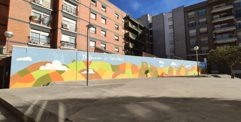 DEFENSEM EL TERRITORI – Disseny gràfic street art Vilafranca del Penedès